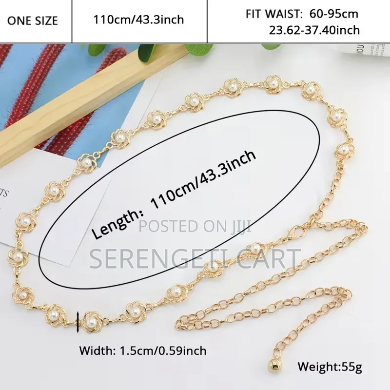 Women's Chain Belt, Rhinestone Inspired, Stylish