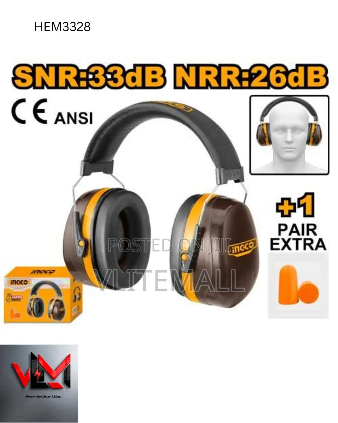 Ingco Earmuff Hem3328