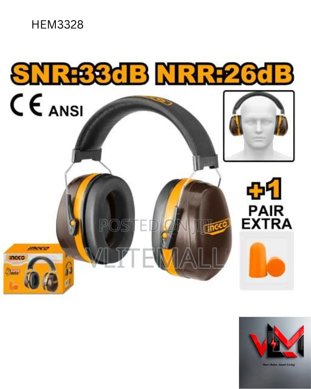 Ingco Earmuff Hem3328