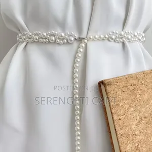 Women's Pearl Belt, Silver Gold