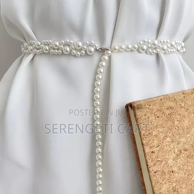 Women's Pearl Belt, Silver Gold