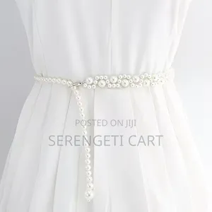 Women's Pearl Belt, Silver Gold