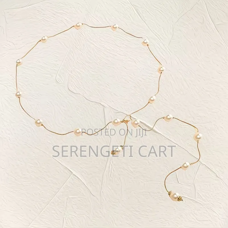 Women's Pearl Belt, Silver Gold