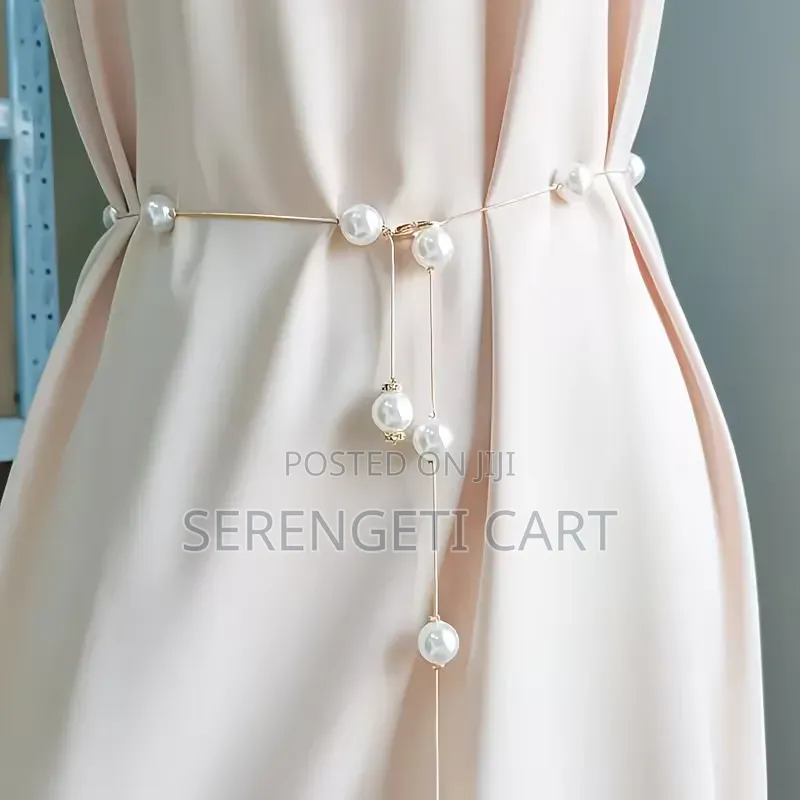 Women's Pearl Belt, Silver Gold
