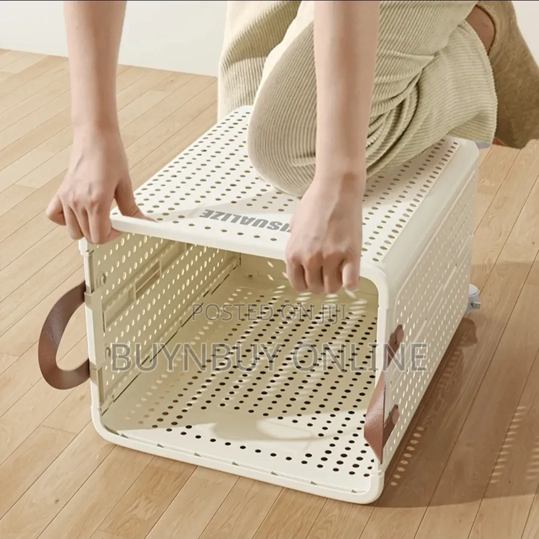 Large Collapsible Laundry Basket With Wheels and Handle