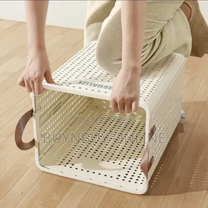 Large Collapsible Laundry Basket With Wheels and Handle