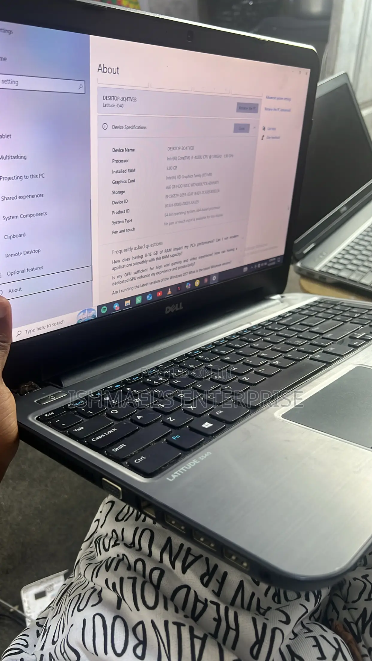 Laptop Dell Latitude 3540 8GB Intel Core i3 HDD 500GB