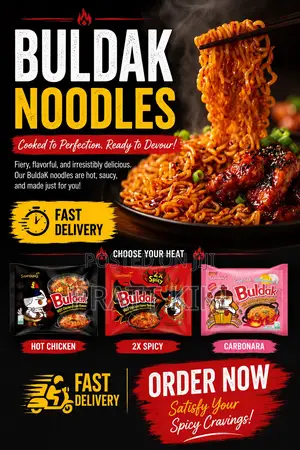 Buldak Noodles With Protein