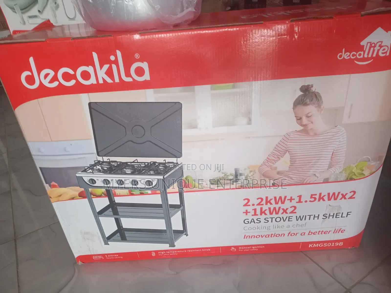 5 Burner Gas Cooking Stove Decakila-multi Size Burners