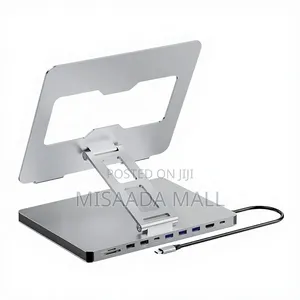 10 in 1 Usb C Docking Station +Laptop Stander Hub