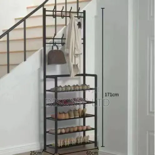 5 Layer Shoe Rack With Hangers