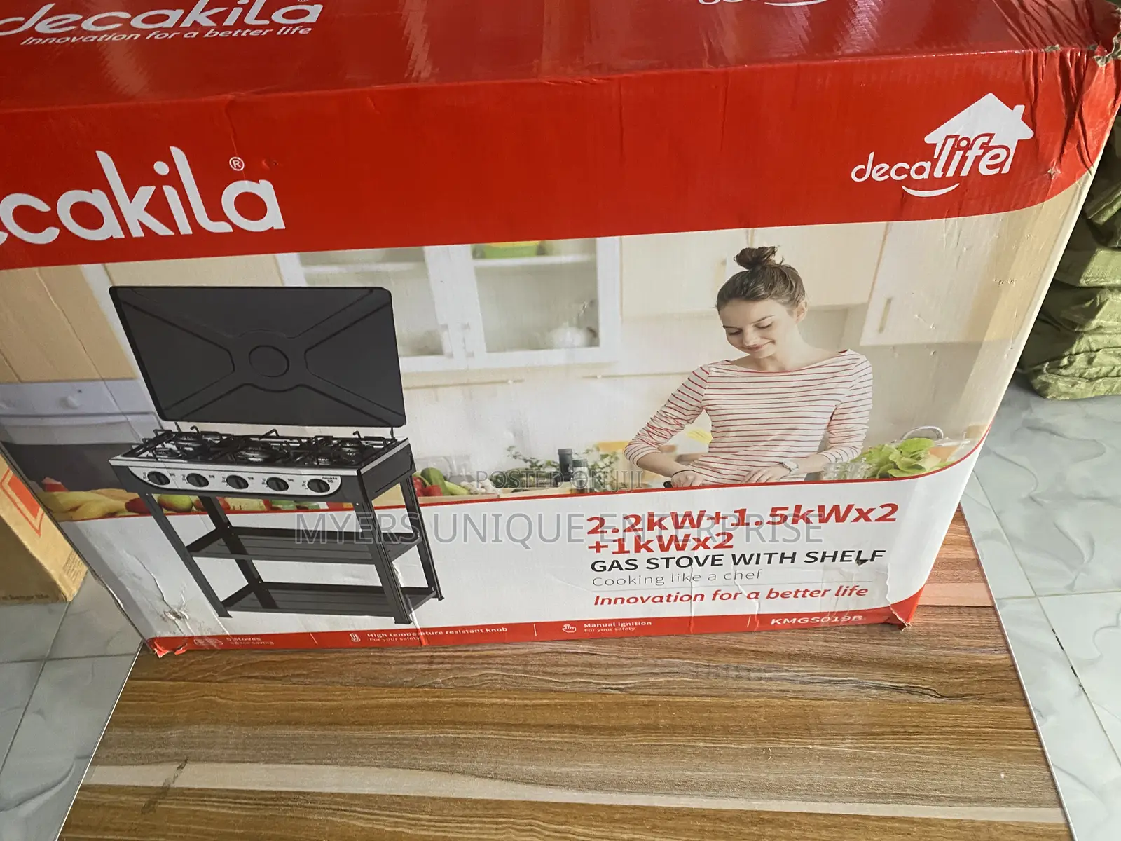 Decakila Kitchen Set,Gas Stove With Storage Shelf