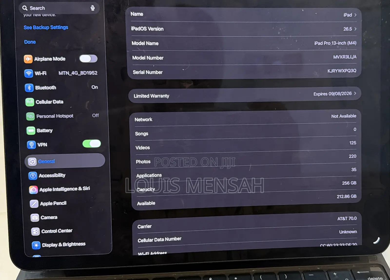 New Apple iPad Pro 13 (2024) 256 GB Black