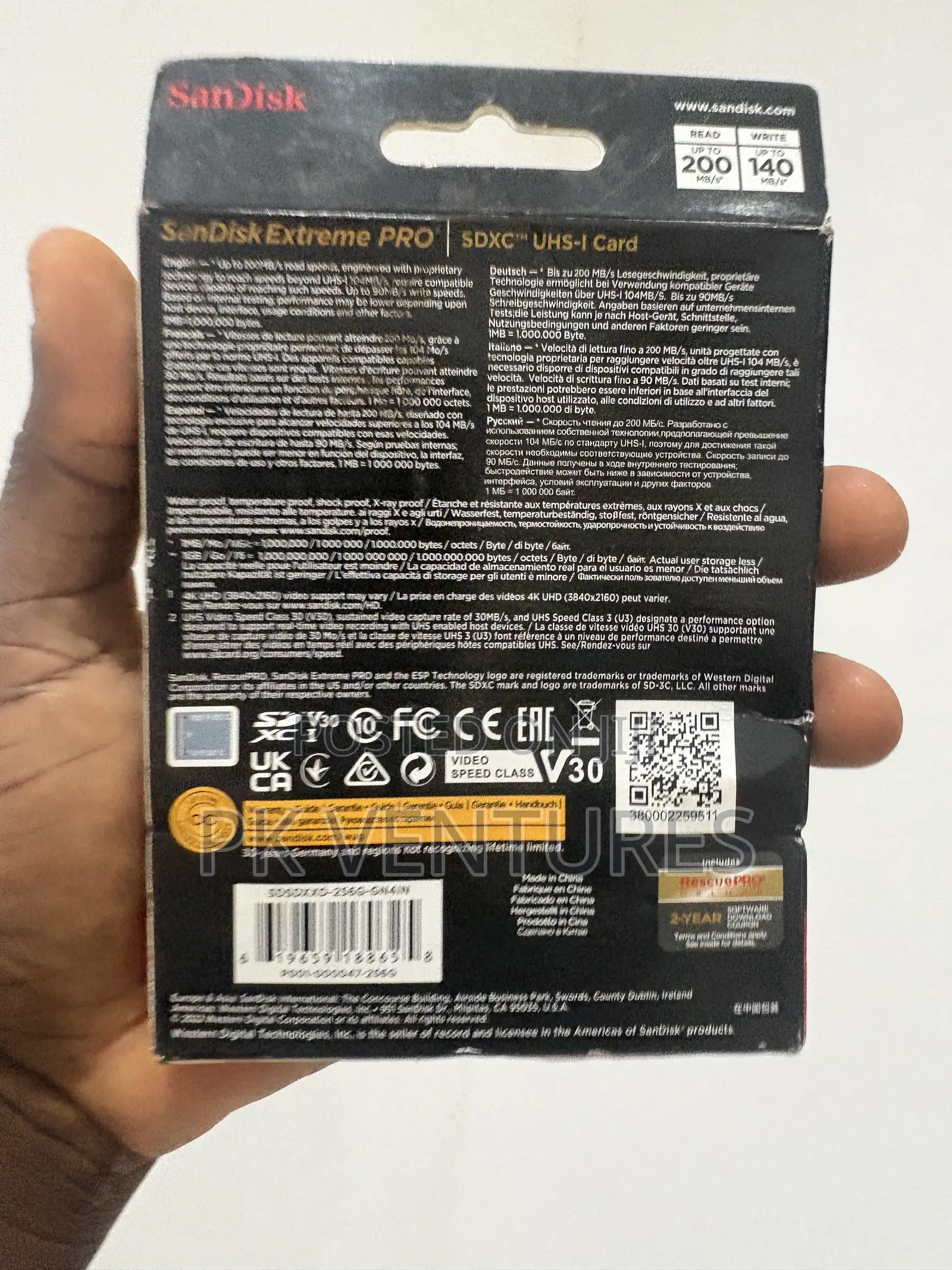 Extreme Pro 256gb Sandisk Sd Card for Camera