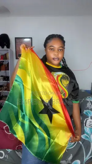 Ghana World Cup Fan Scarf | Black Star Silk Flag Scarf