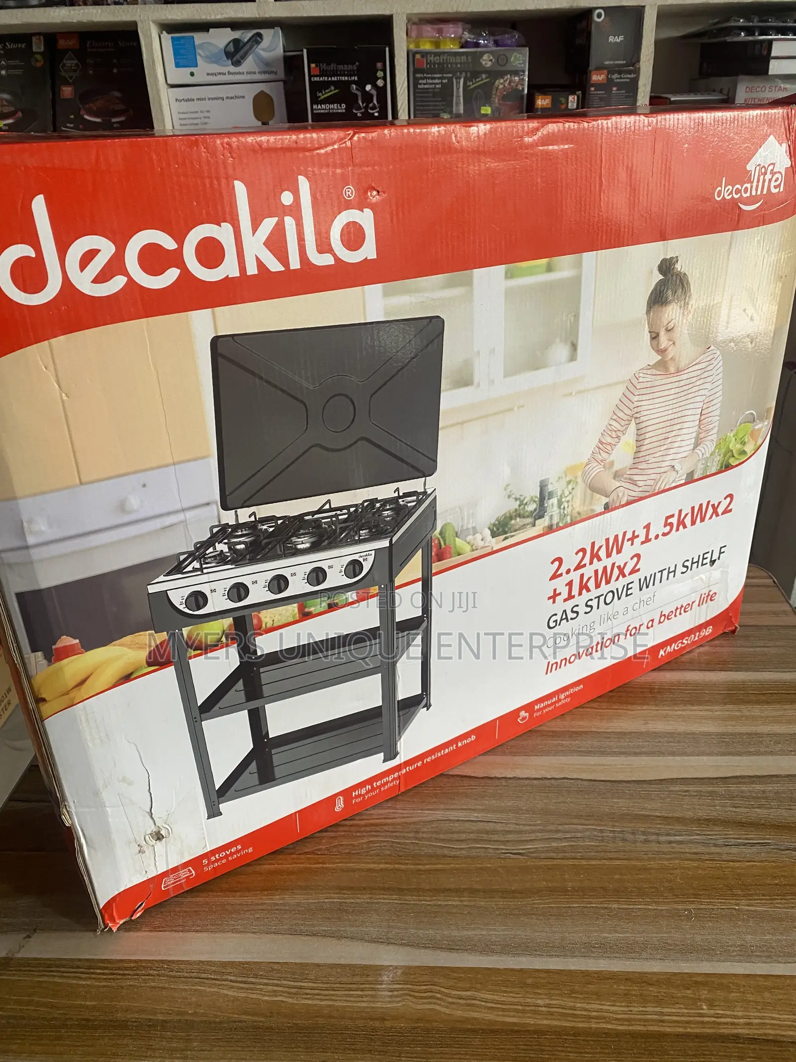 Decakila 5 Burner Gas Stove-Heat Resistant Knobs