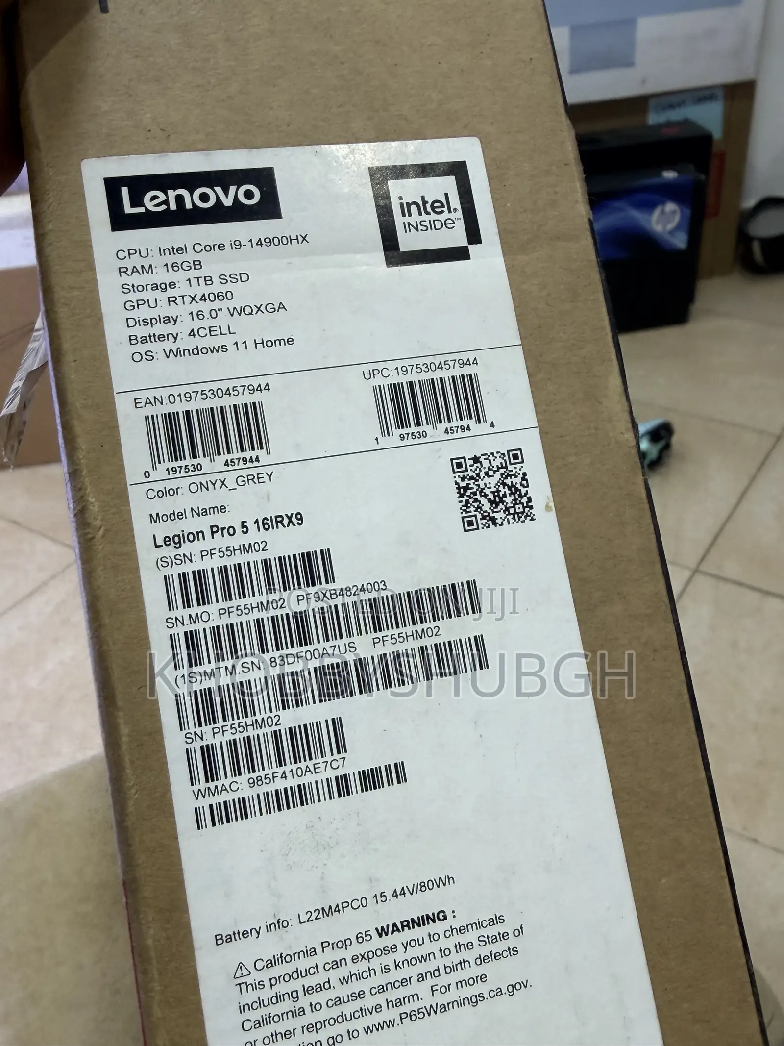 New Laptop Lenovo Legion 5 16GB Intel Core i9 SSD 1T