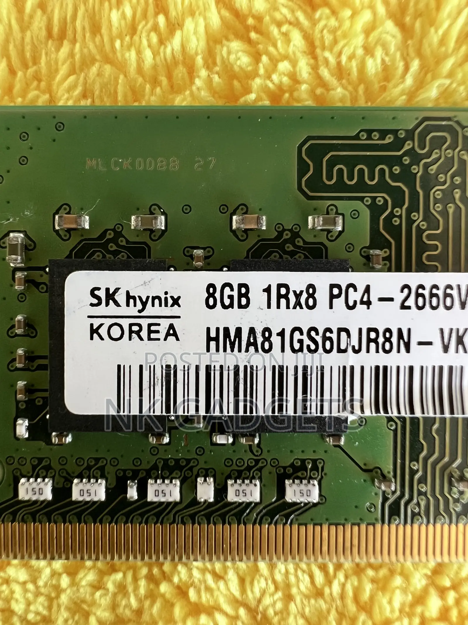 Sk Hynix 8gb 1rx8 Pc4-2666v-Sa2-11 Laptop Ram / Hma81gs6djr8n-Vk