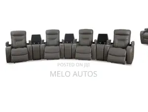 10-Pc Leather Theater Electric Recliner Sofa
