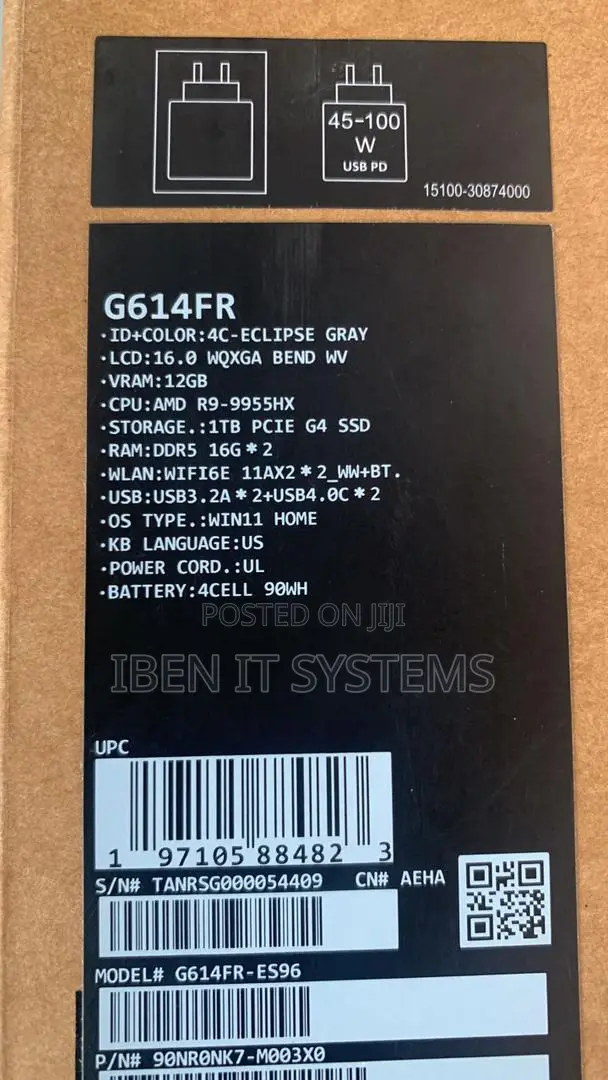 New Laptop Asus ROG Strix G16 32GB Intel Core Ultra 9 SSD 1T