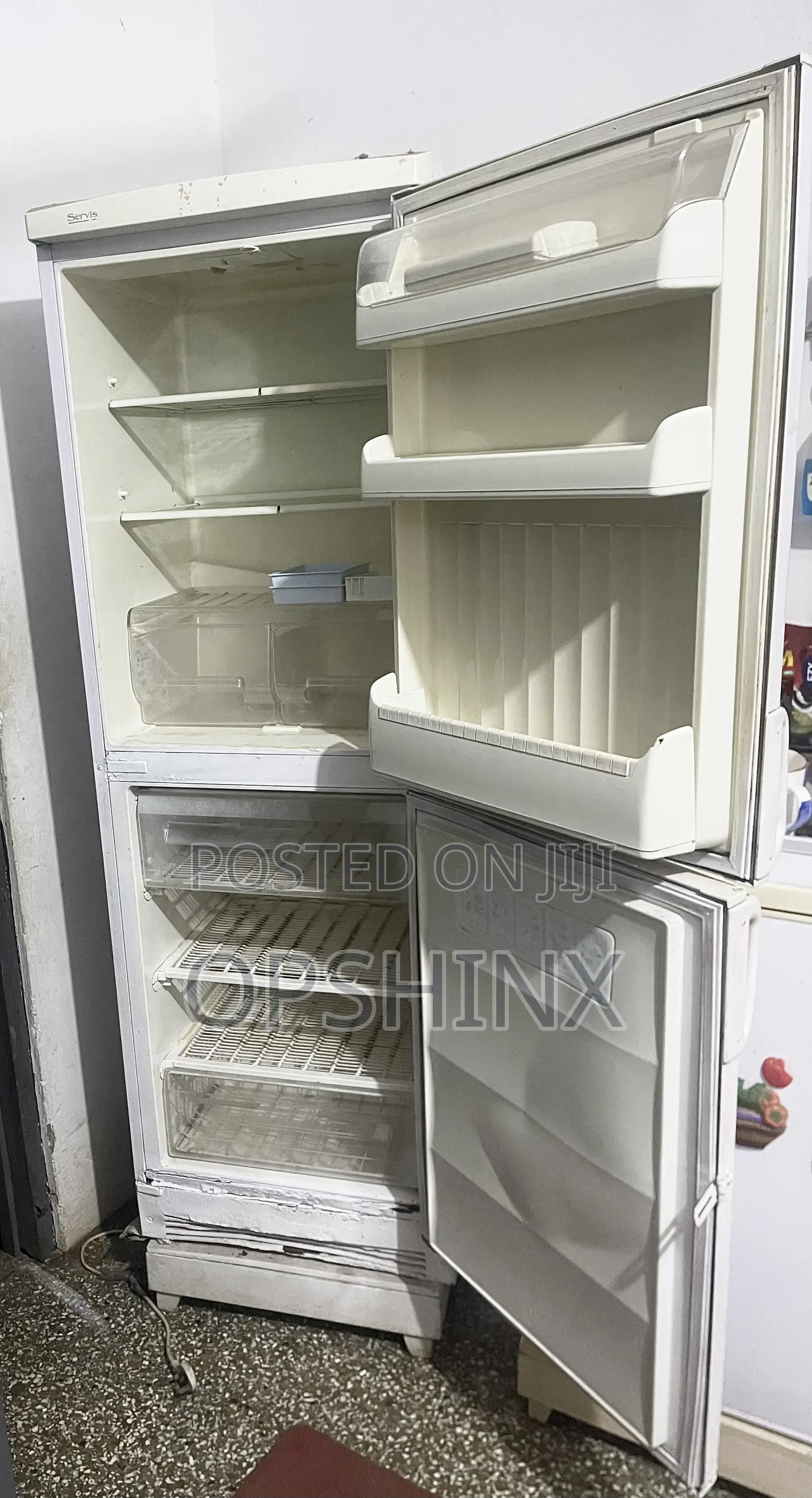 White Double-decker Refrigerator