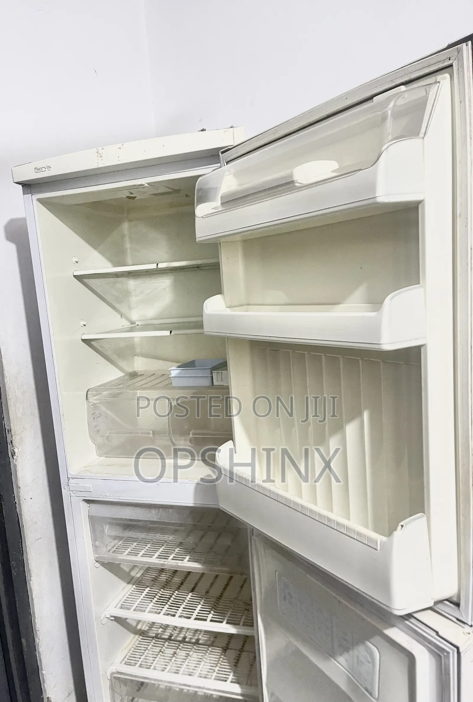 White Double-decker Refrigerator