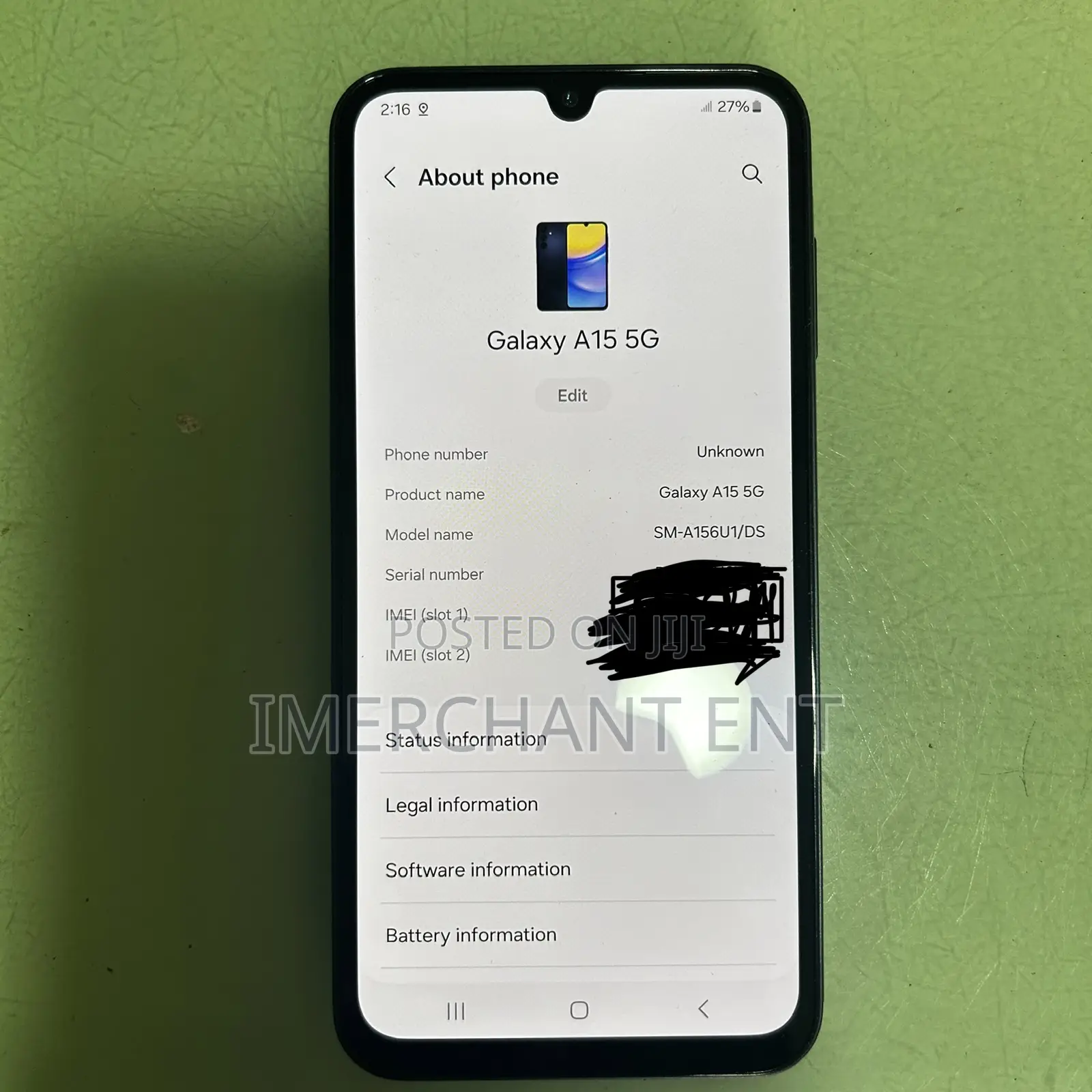 New Samsung Galaxy A15 5G 128 GB Blue