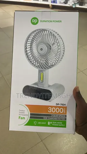Rechargeable Fan With Led Light 3000mah
