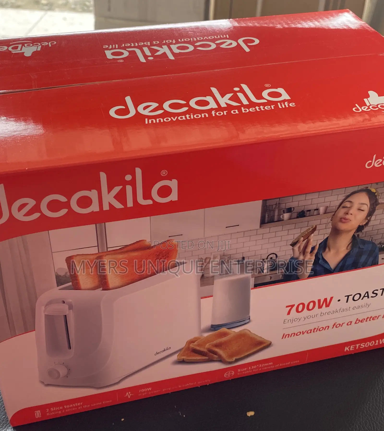 Decakila Electric Toaster-Quick Breakfast Maker(2 Slice)