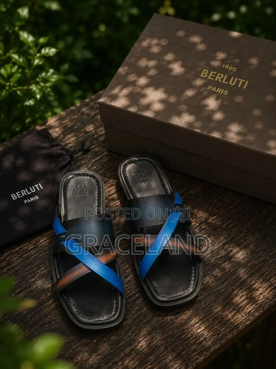 This Is Original Pure Real Leather Men Slipper Berluti
