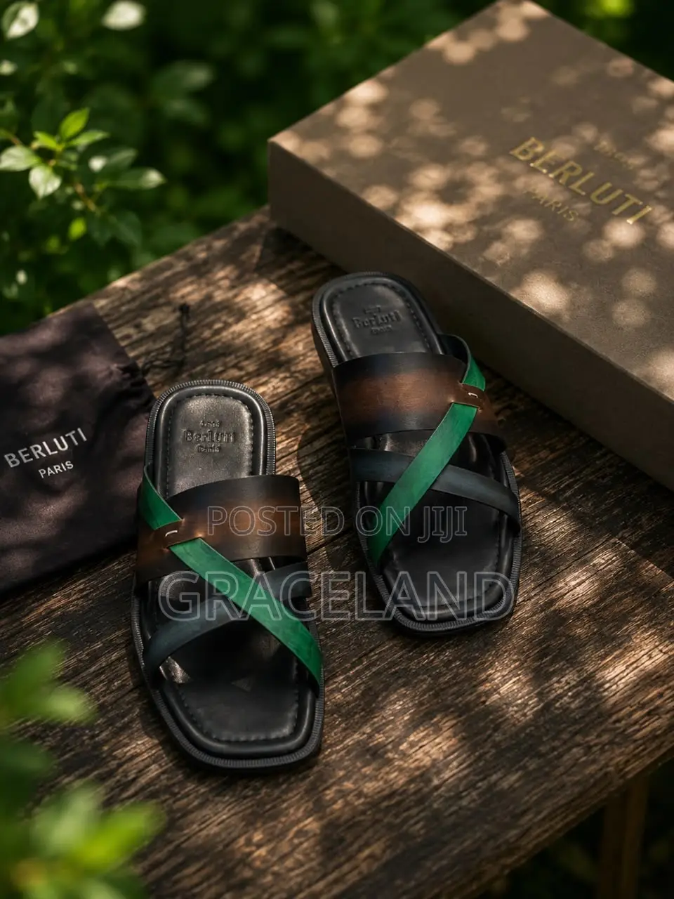 This Is Original Pure Real Leather Men Slipper Berluti