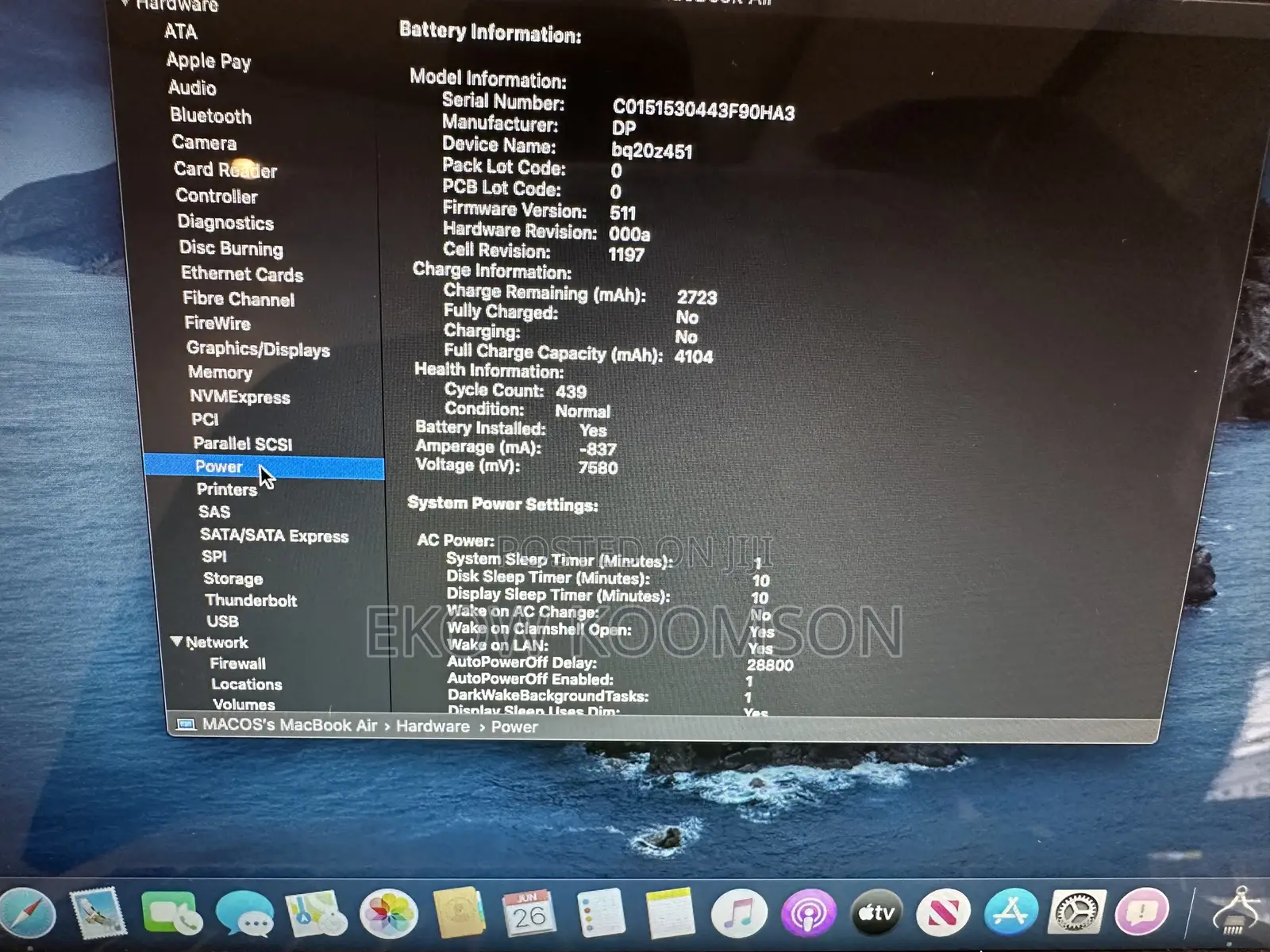 Laptop Apple MacBook Air 2015 4GB Intel Core i5 SSD 256GB