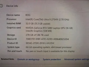 New Asus TUF Gaming FX10CP 32GB Intel Core Ultra 9 SSD 1T