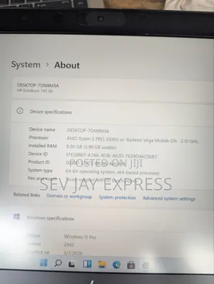 Laptop HP EliteBook 745 G6 8GB AMD Ryzen 5 SSD 256GB