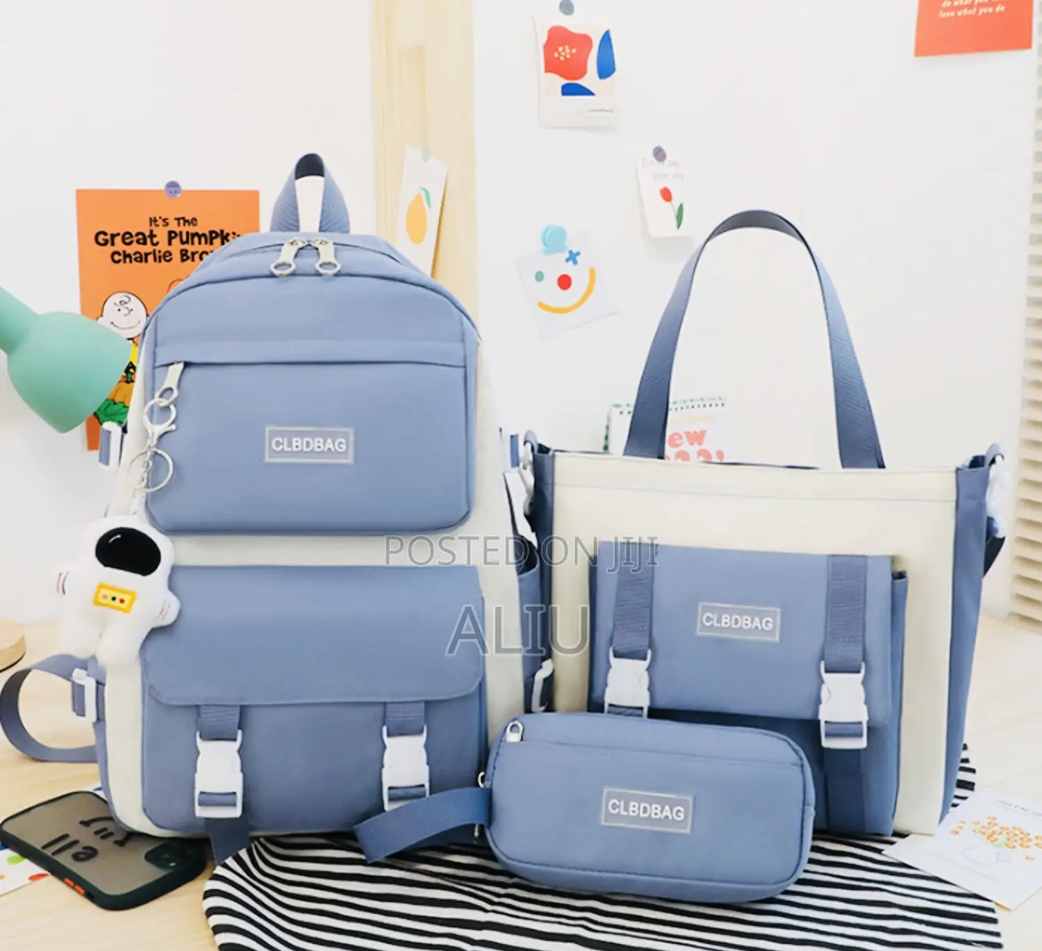 4-in-1 School Backpack Set – Backpack, Lunch Bag, Pencil Case Bags