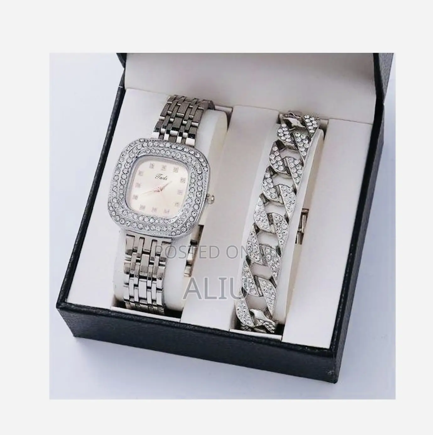 2-Piece Women’S Luxury Quartz Watch Bracelet Gift Set