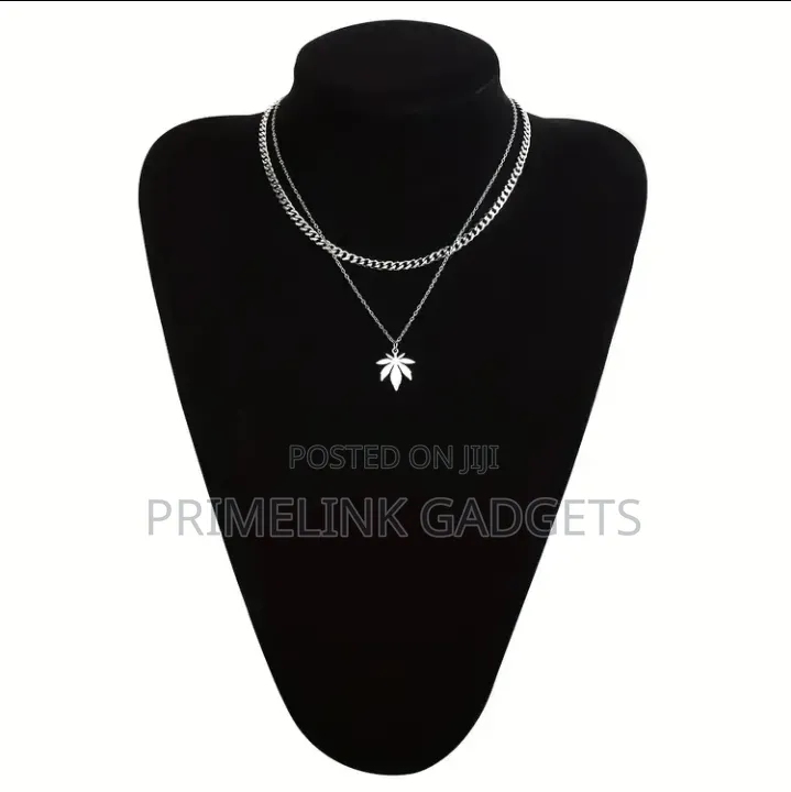 Maple Leaf Double-Layered Classic 304 Stainless Steel Necklace