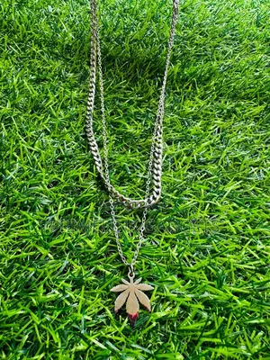 Maple Leaf Double-Layered Classic 304 Stainless Steel Necklace