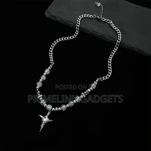 Ice Mirror Punk Cuban Collarbone 304 Stainless Steel Necklace