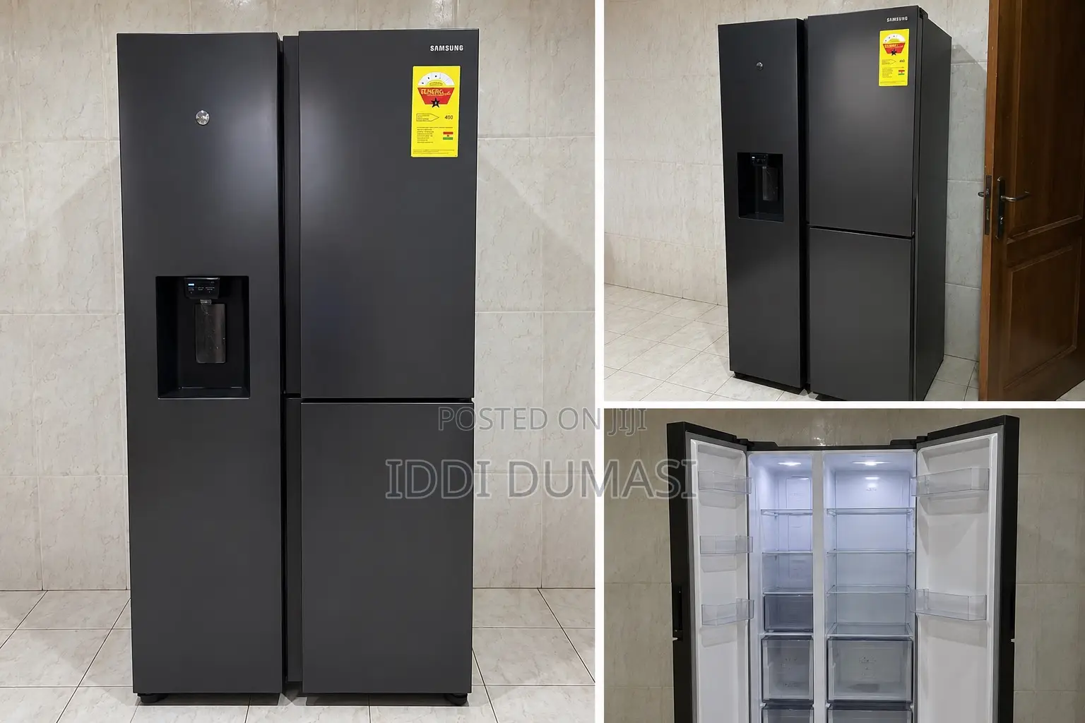Smart Samsung Side-by-Side Refrigerator With a Water Dispenser