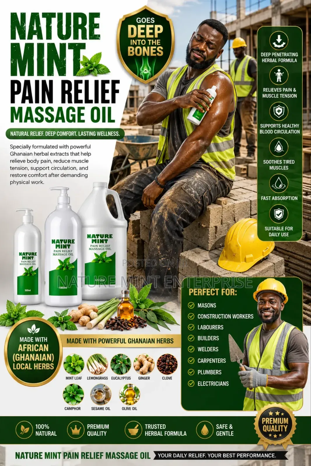 Nature Mint Pains Relief Massage Oil