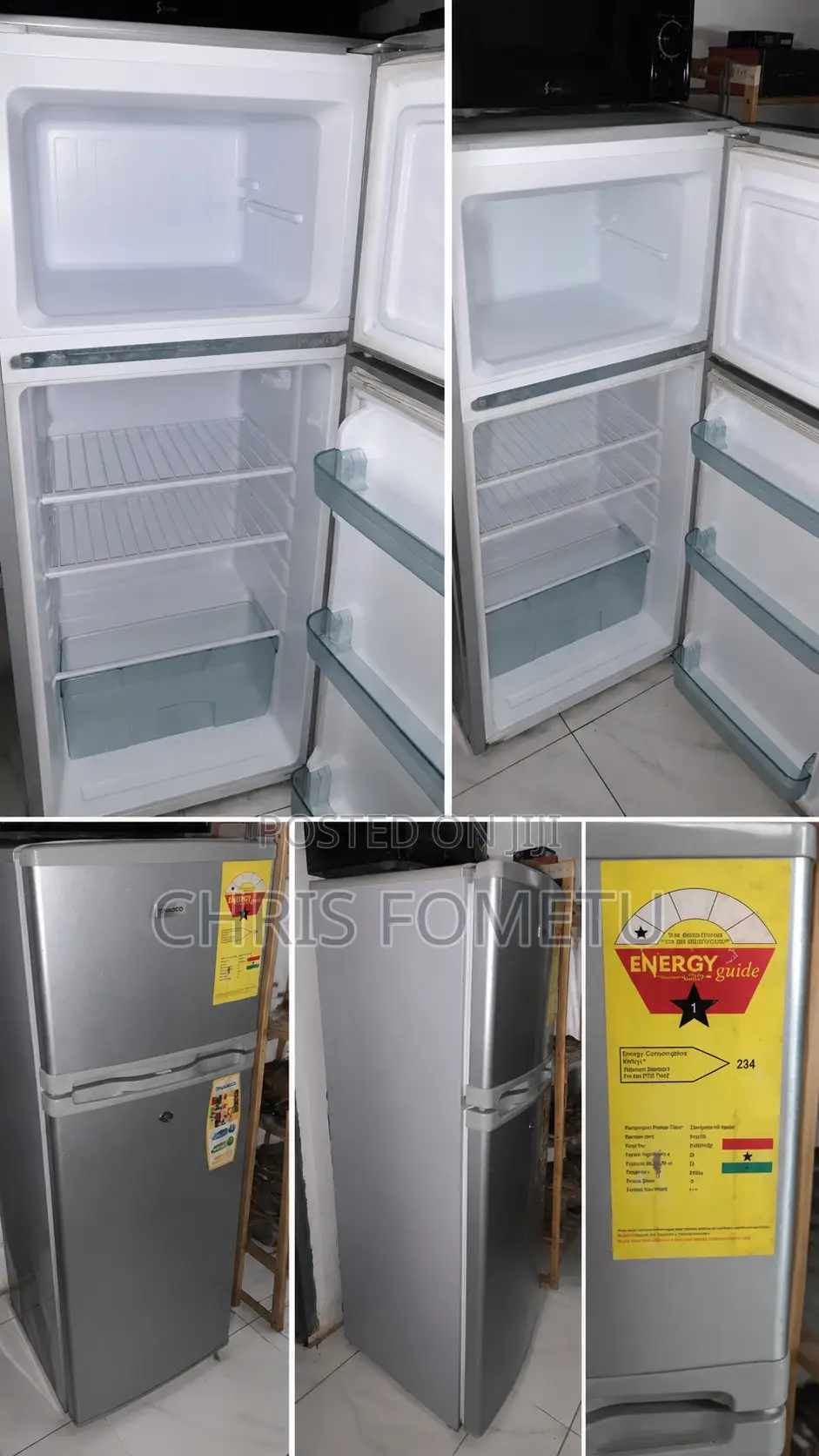 Used Nasco Double Door 118 Liters Fast Cooling Fridge