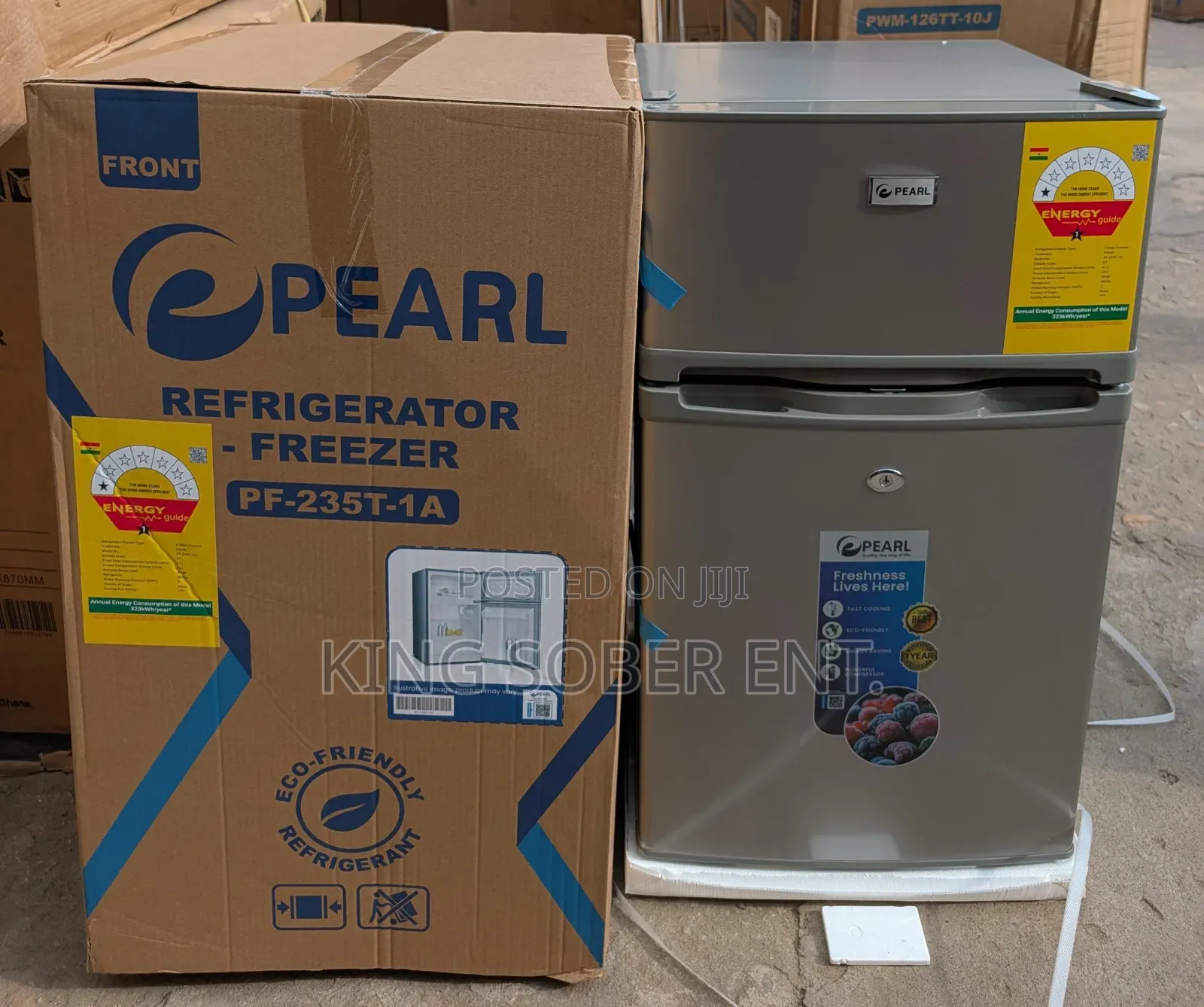 Pearl Refrigerator Table Top Double Door 56l Ghc1700