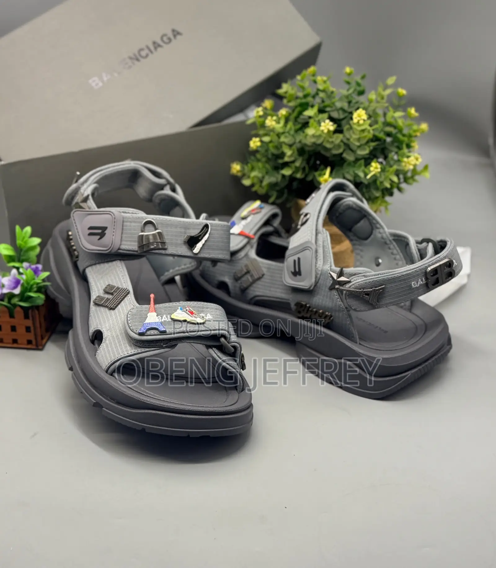 Original Balenciaga Cushion Sandals in Colours