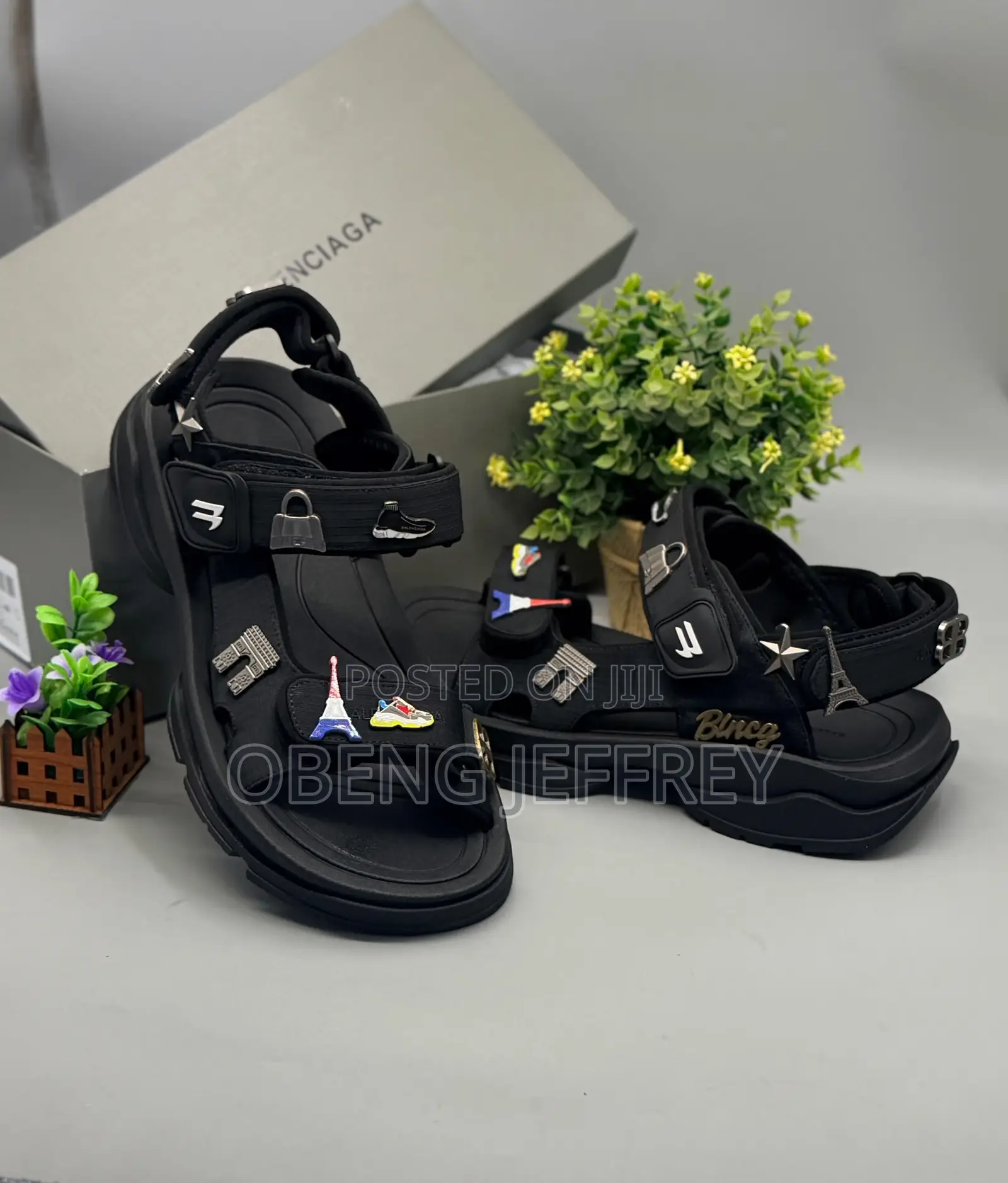 Original Balenciaga Cushion Sandals in Colours