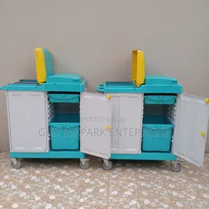 Trolley With 2 Compartments Cleaning Companies/Hospitals Uk Very Neat