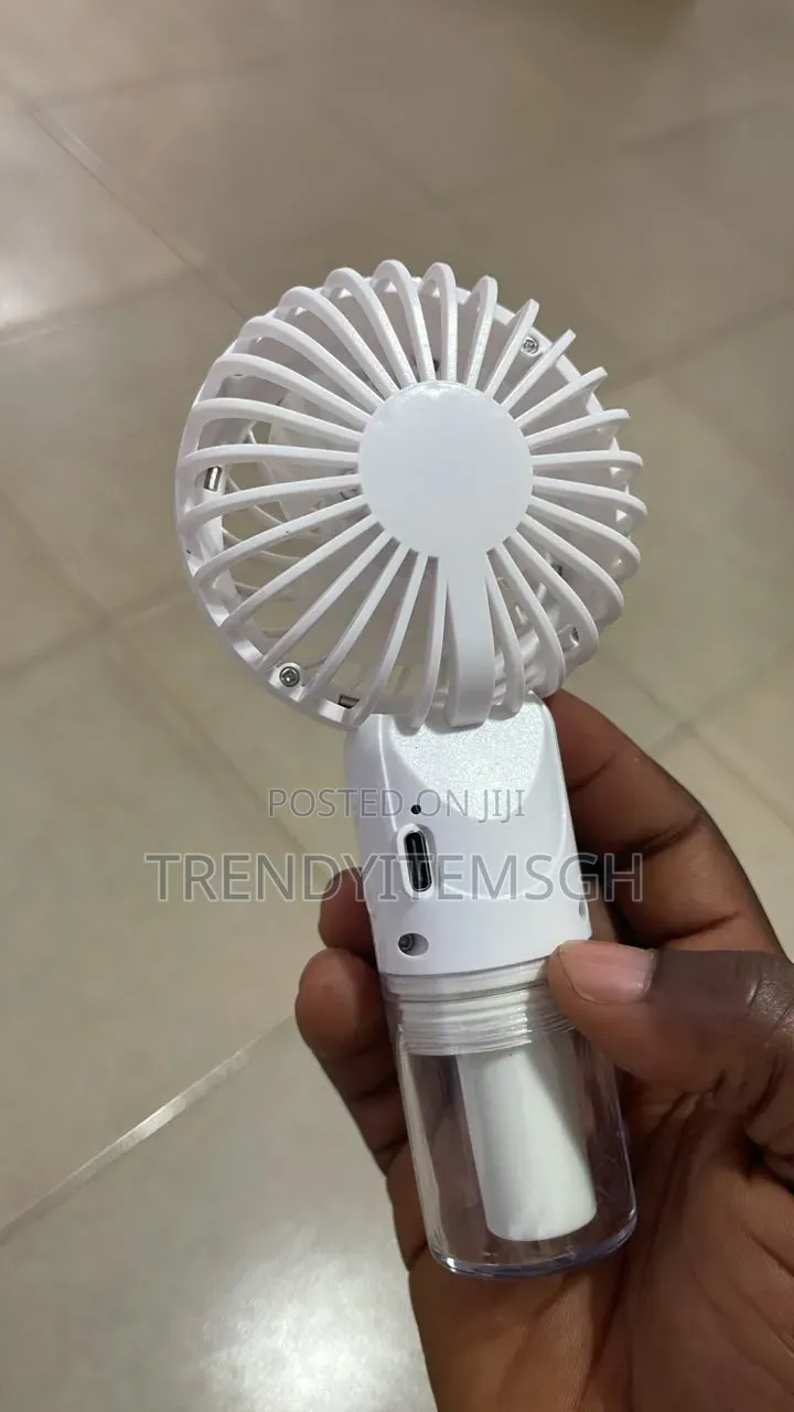 Rechargeable Handheld Mist Fan – 3 Speed Portable Usb Cooling Fan