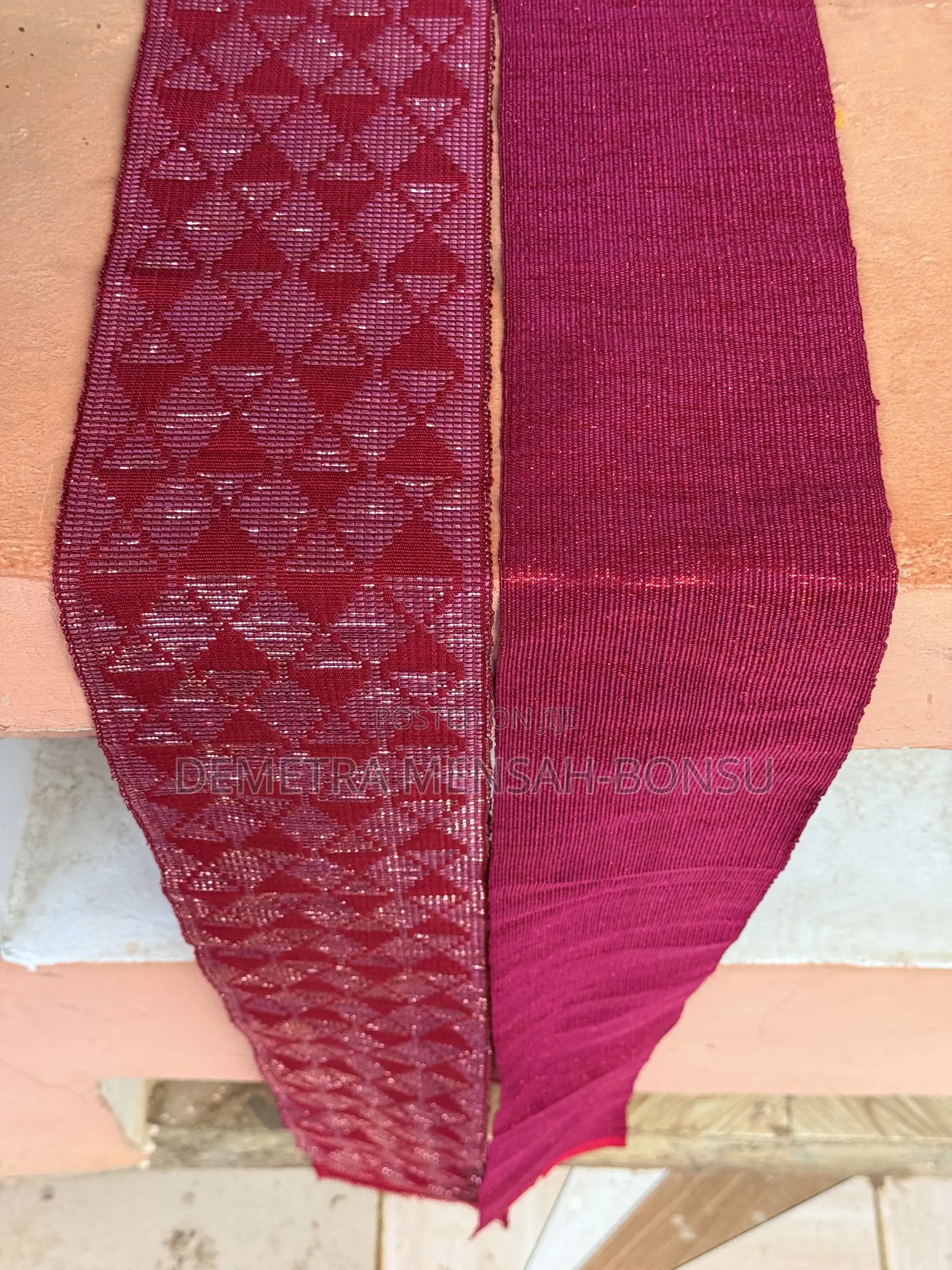Selling 8 Yards Plain Silk Kente, 2 Yards Pattern Silk