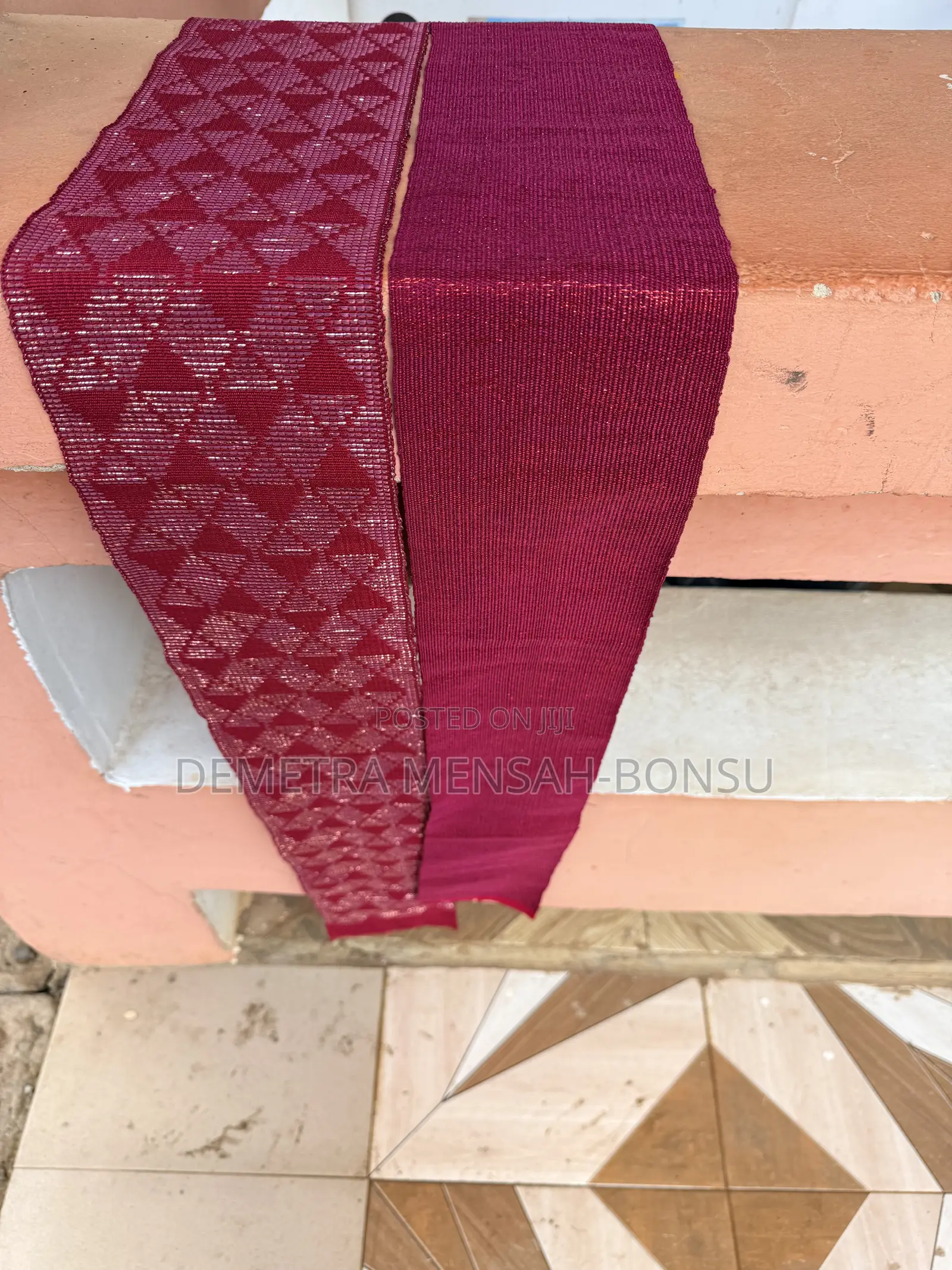 Selling 8 Yards Plain Silk Kente, 2 Yards Pattern Silk