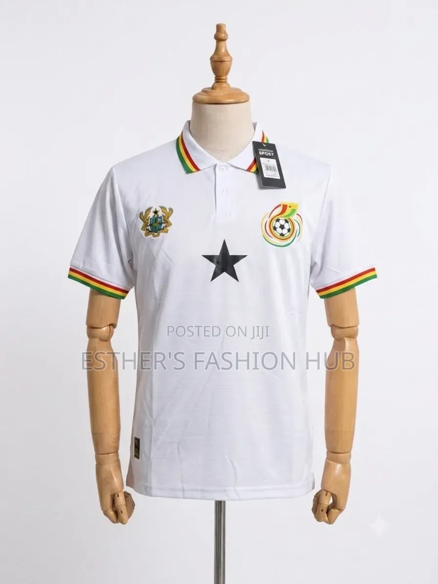 Ghana Jersey 24/25 Yellow ( With World Cup Patchesom the Arm )